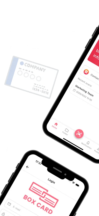 Boxcard app screenshot for en