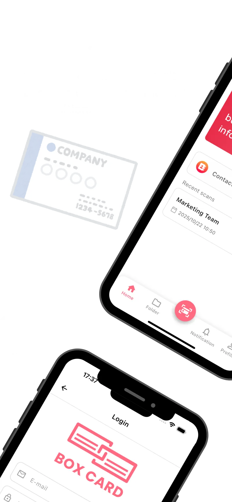 Boxcard app screenshot for en