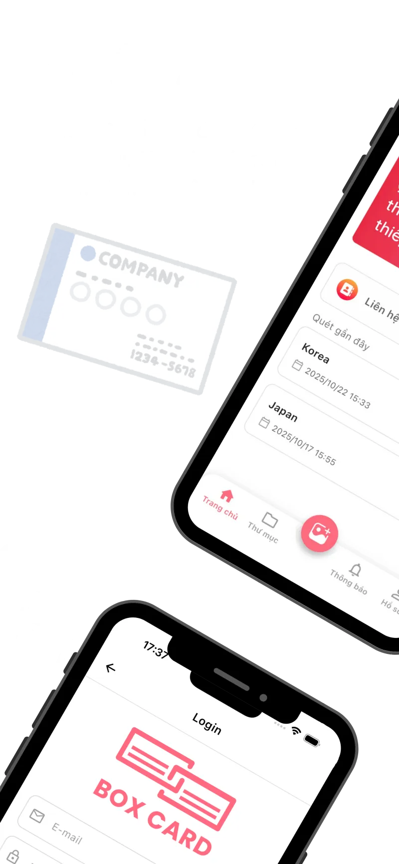 Boxcard app screenshot for vn