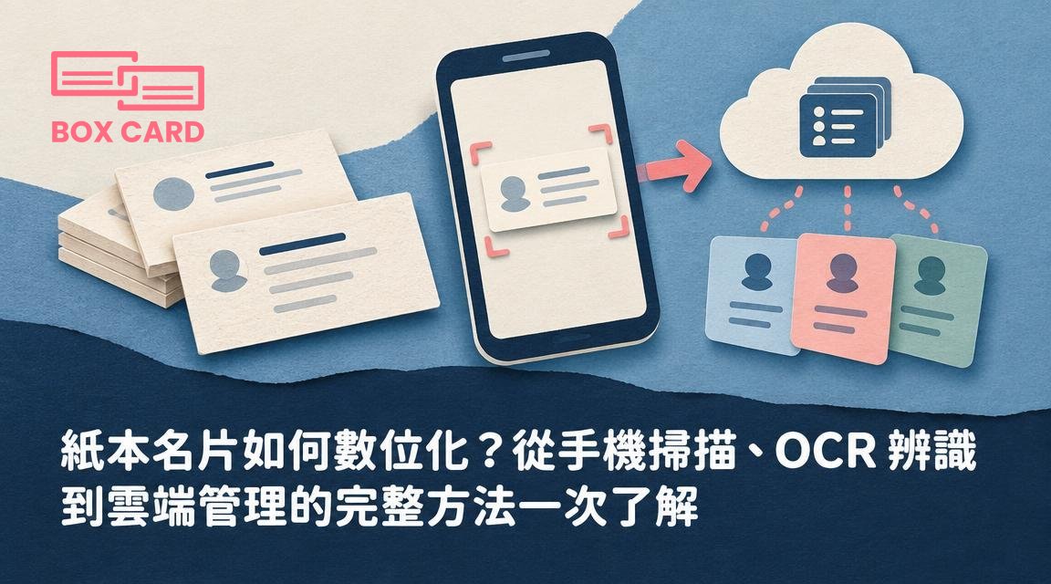 紙本名片如何數位化？從手機掃描、OCR 辨識到雲端管理的完整方法一次了解