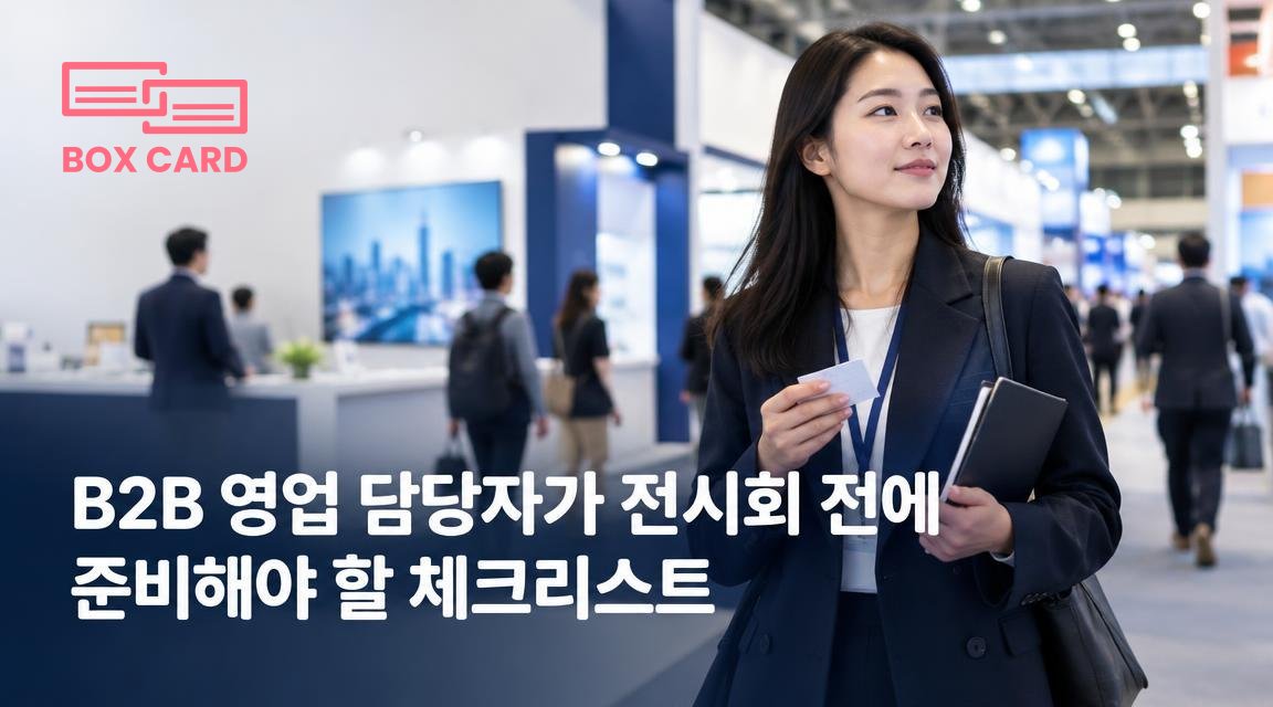 B2B 영업 담당자가 전시회 전에 준비해야 할 체크리스트