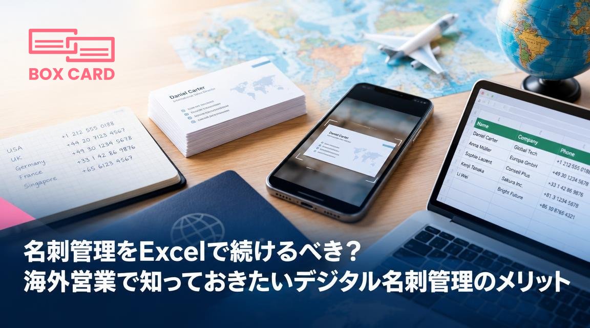 名刺管理をExcelで続けるべき？海外営業で知っておきたいデジタル名刺管理のメリット