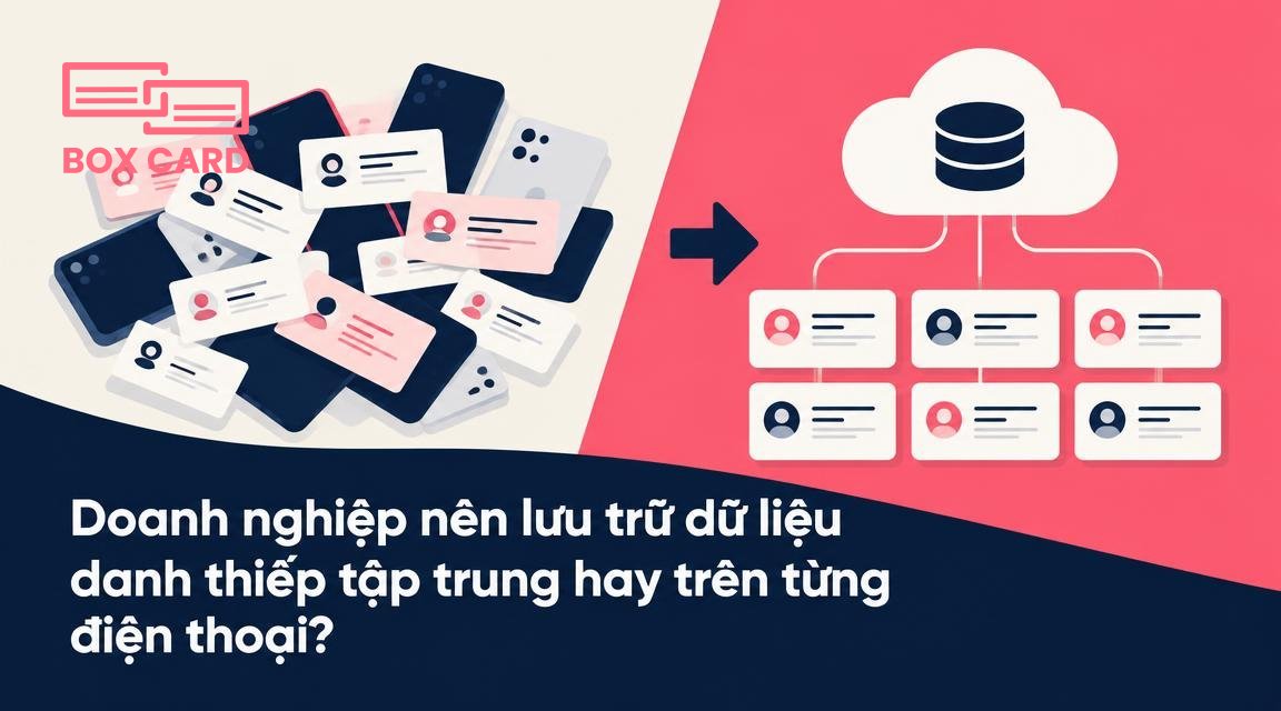Doanh nghiệp nên lưu trữ dữ liệu danh thiếp tập trung hay trên từng điện thoại?
