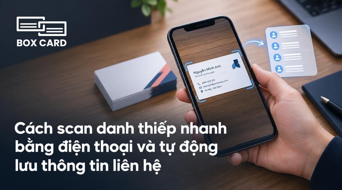 Cách scan danh thiếp nhanh bằng điện thoại và tự động lưu thông tin liên hệ