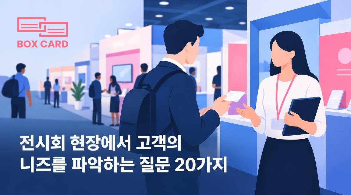 전시회 현장에서 고객의 니즈를 파악하는 질문 20가지