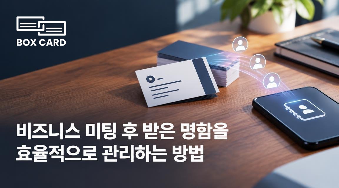 비즈니스 미팅 후 받은 명함을 효율적으로 관리하는 방법