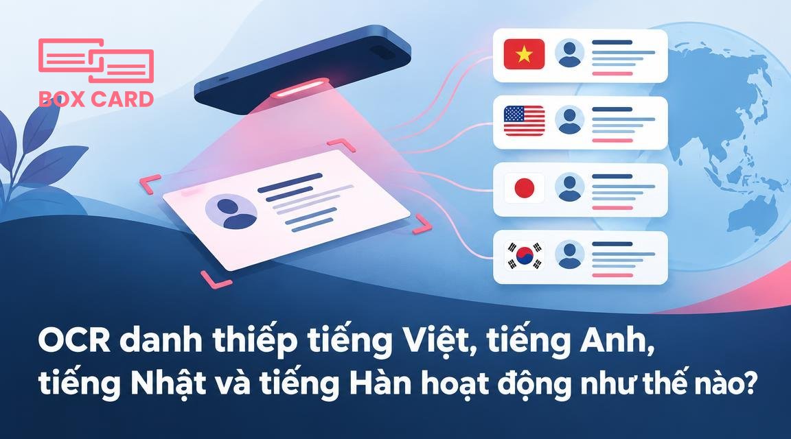 OCR danh thiếp tiếng Việt, tiếng Anh, tiếng Nhật và tiếng Hàn hoạt động như thế nào?