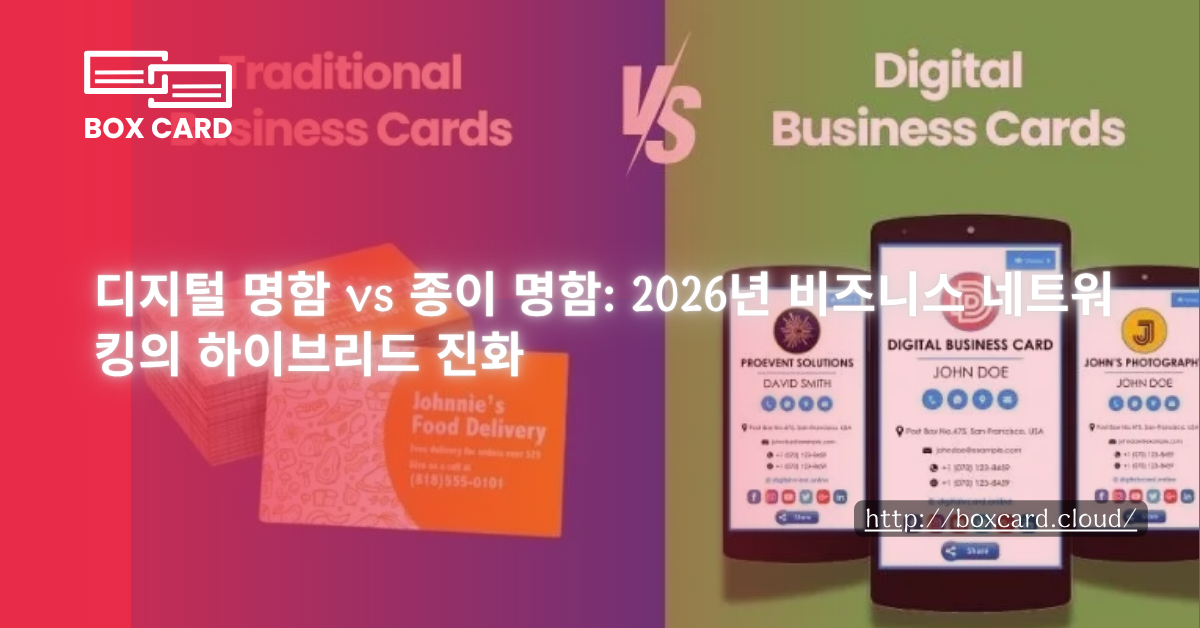 디지털 명함 vs 종이 명함: 2026년 비즈니스 네트워킹의 하이브리드 진화