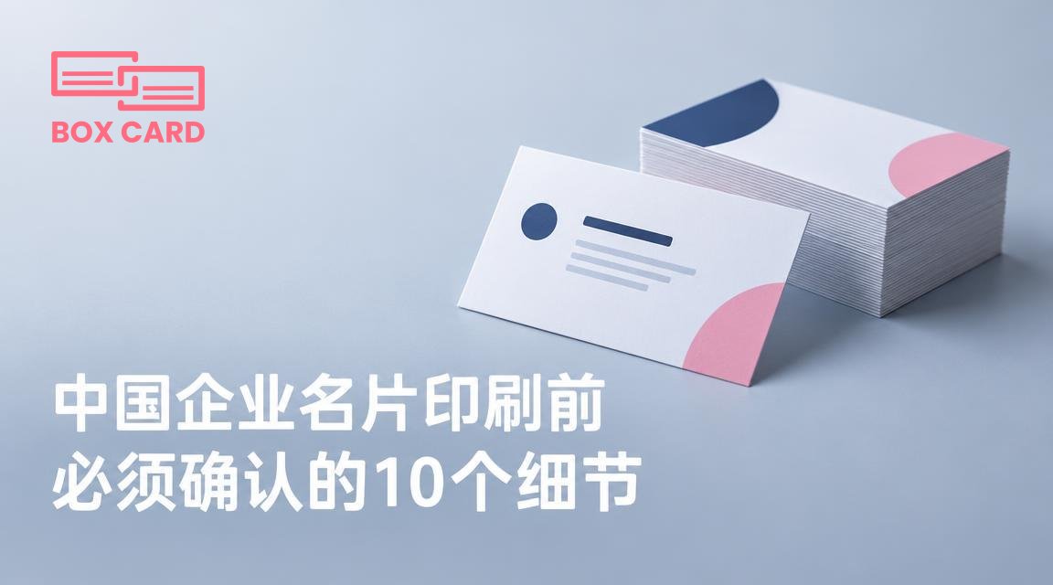 中国企业名片印刷前必须确认的10个细节