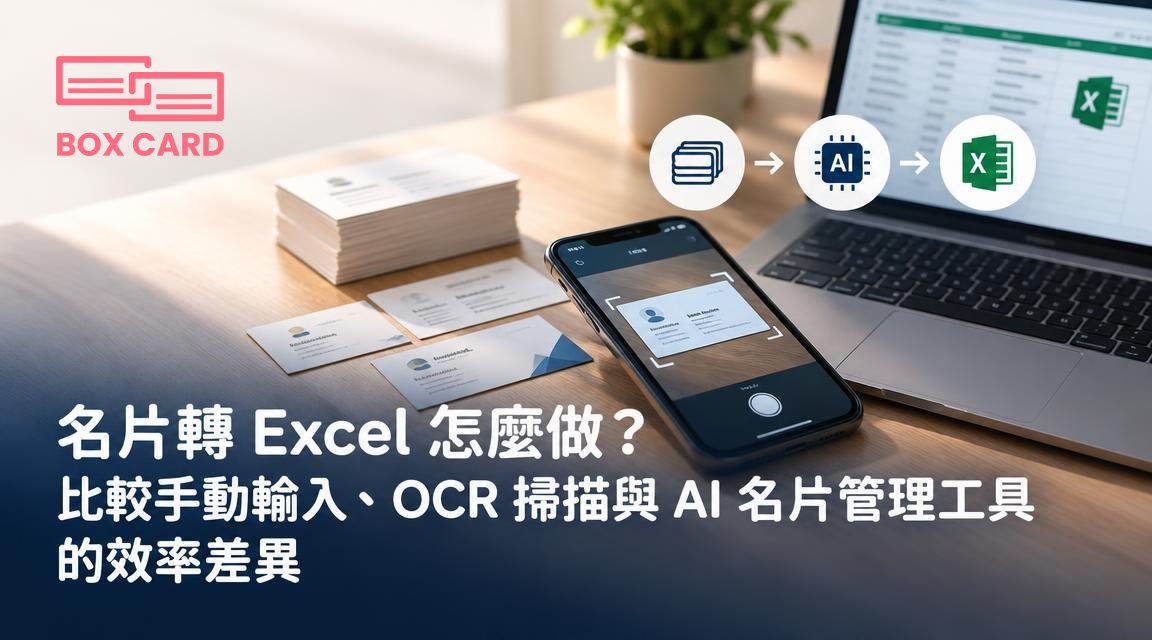 名片轉 Excel 怎麼做？比較手動輸入、OCR 掃描與 AI 名片管理工具的效率差異