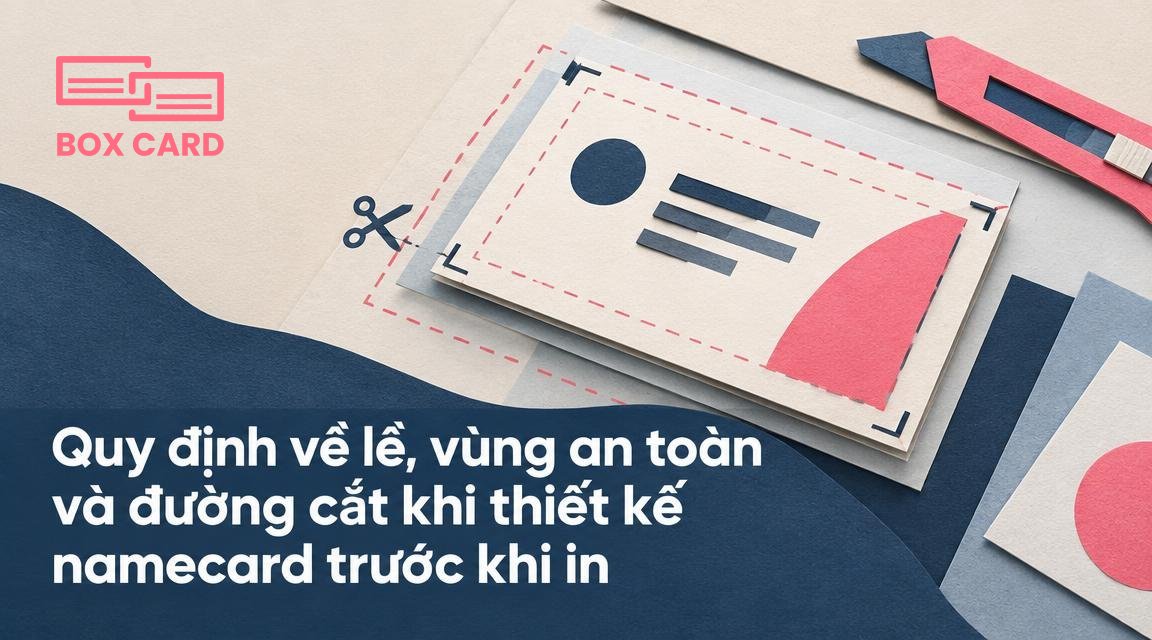 Quy định về lề, vùng an toàn và đường cắt khi thiết kế namecard trước khi in